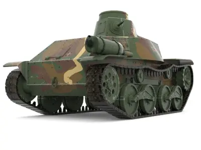 Tank Type 95 Ha-Go Low-poly 3D model