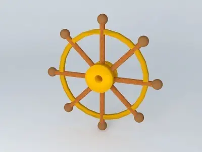 ships wheel 3D model