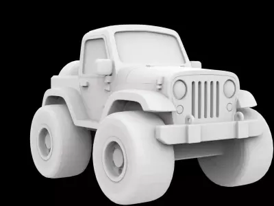 Cartoon Jeep Adventure 3D print model