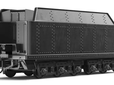  Detailed Train Coal Wagon Car 
