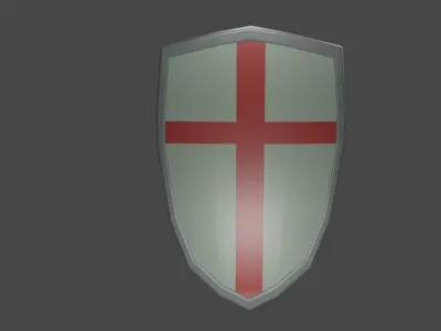 shield Low-poly 3D model 4