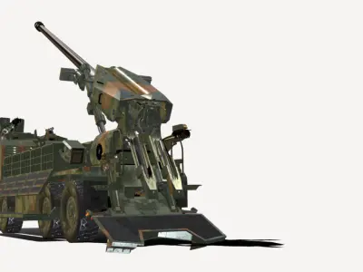 OBUSEIRO ALTOPROPULSADO CAESAR 8X8 155MM Low-poly 3D model