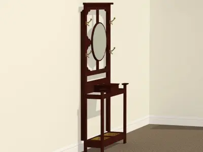 Antique Hat Rack or Hall Stand 3D model