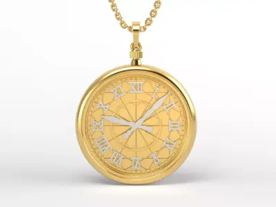 Antique clock pendant 3D print model