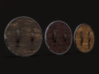 Nordic Sleipnir Shield Low-poly 3D model