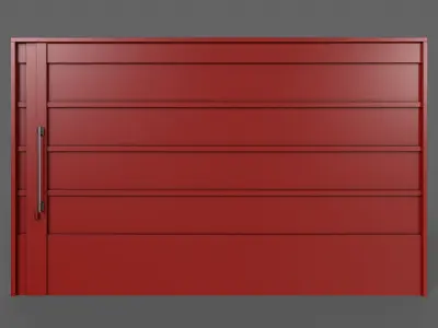 PBR Industrial Gate 2 Low-poly 3D model