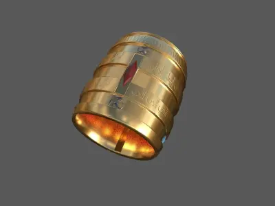 Arab sheikhs bracelet Low-poly 3D model