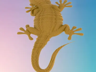 Gecko 3D MODEL STL FILE FOR CNC ROUTER LASER 3D print model