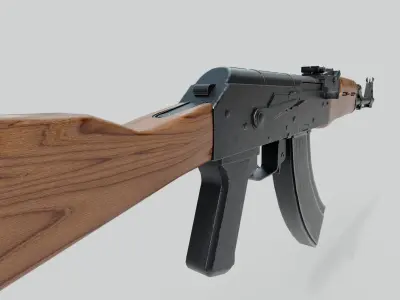 AK47 Assault Rifle Game Ready Low-poly 3D model