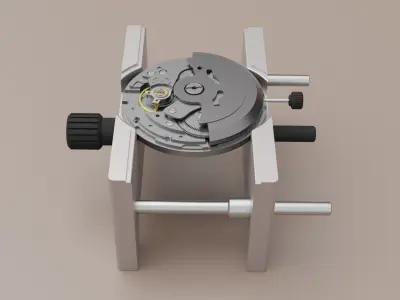 NH35 watch movement mounted 3D model