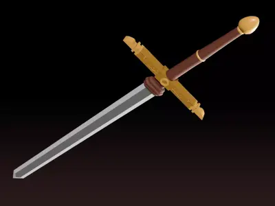 Frieren Demon Sword Low-poly 3D model