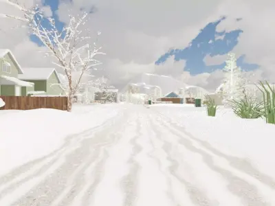 Winter Construction Site 3D model