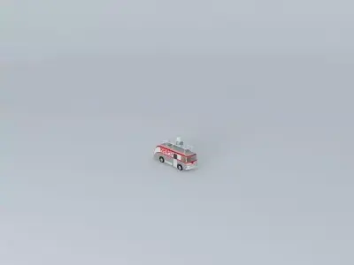 Old Television News Truck please rate Free 3D model