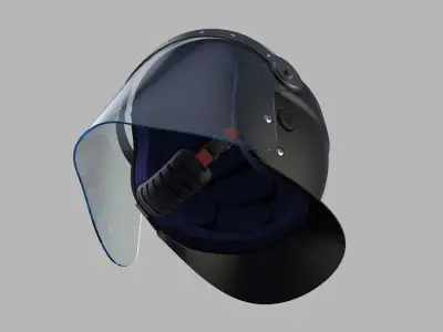 Police protection helmet 3D model