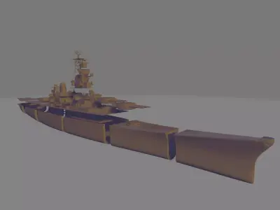 Uss Missouri battleship for RC 3D print model