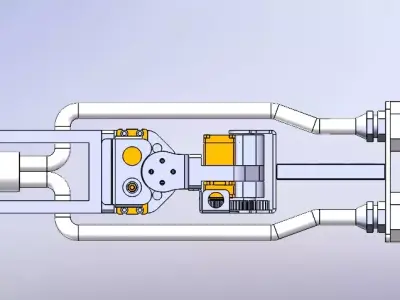 Cardan Swing Cleaning Head Mechanism 3D model