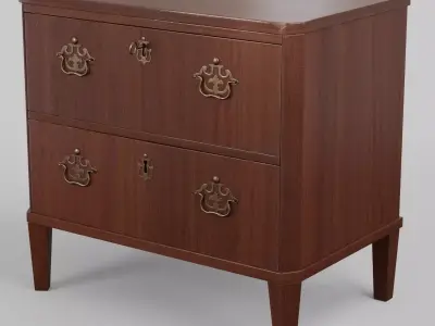 Classic chest of drawers England around 1810 3D model
