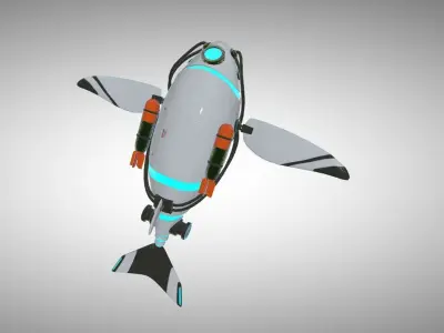 Diver Robot Low-poly 3D model