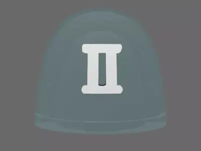Space Knights V10K Standard Roman Numeral 02 Shoulder Symbols 3D print model