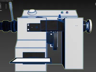 Laser Diamond Cutting Machine Low-poly 3D model