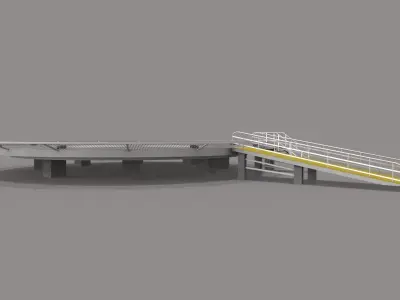 Helipad Hospital --320-- Low-poly 3D model