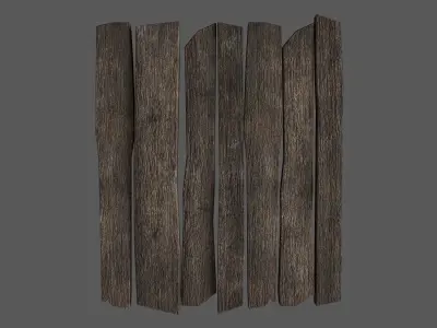 Old planks Free low-poly 3D model