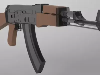 ak47 model gun Free 3D model