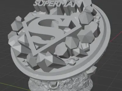 Superman statue logo 3D print model