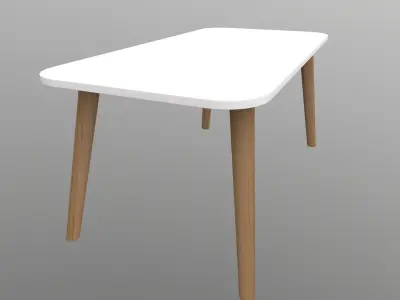 Wooden Table 3D model purchase