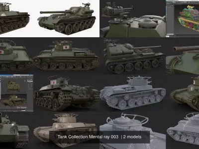 Tank Collection Mental ray 003  3D Model Pack
