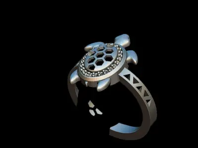 Turtle Ring  3D print model