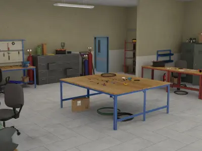 Electrician Workshop Pack Low-poly 3D model