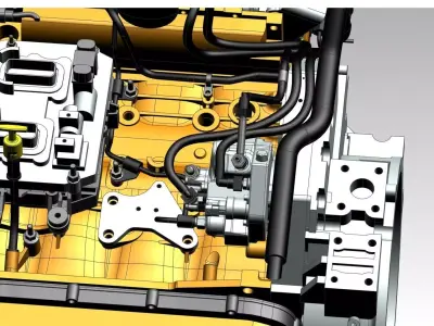 Cummins engine 4-5 dizel 3D model