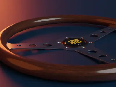 MOMO Wooden Indy Heritage Wheel 3D model