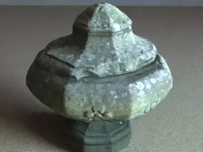 Aged Garden Ornament Free low-poly 3D model