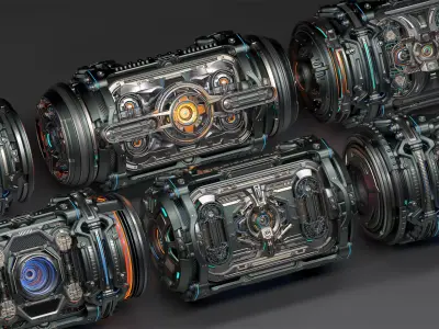 Sci-Fi Elements Kitbash - Full Pack 3D model
