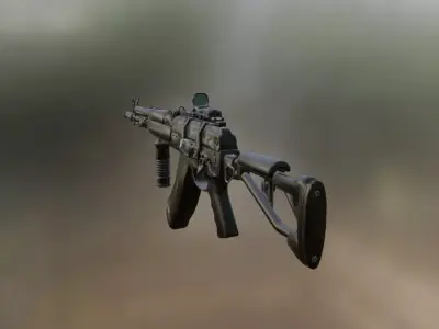 AK 47 3D model 9