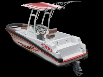 Yamaha Boat Low-poly 3D model