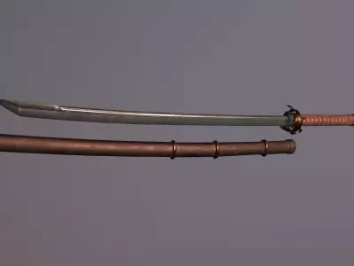 Katana Low-poly 3D model get