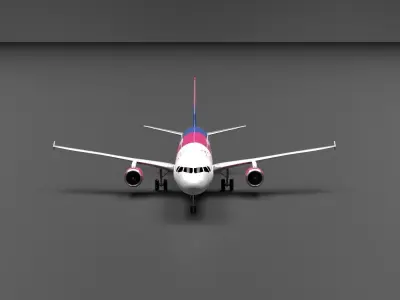 Airbus A321 WizzAir Livery 3D model