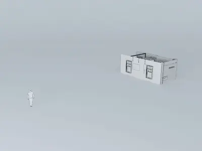 Workshop 4 empty room with person in it 3D model