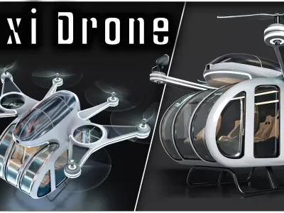 Taxi Drone 3D model purchase