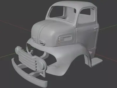 1948 Ford COE truck cab 3D print model