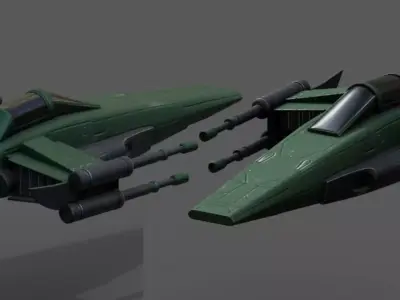 Spaceship scifi starship futuristic spacecraft space millitary  Low-poly 3D model