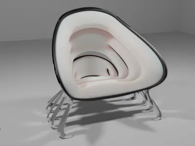 Organic Sci-Fi Chair Free 3D model