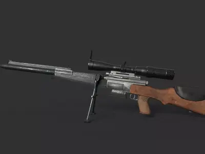 Weapon for mobile game Free low-poly 3D model