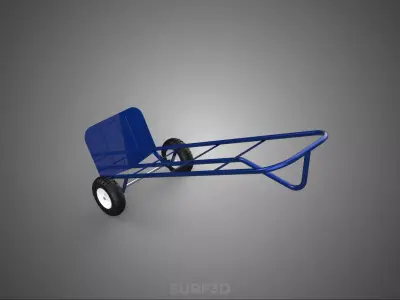 LUGGAGE BAGGAGE CARGO HAND TRUCK DOLLY CART TROLLEY HAUL SKYCAP 3D model