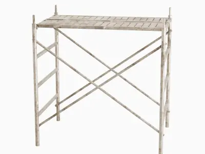 Metal Scaffolding Construction 07 Low-poly 3D model