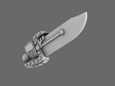 Cyber Samurai Butterfly Style Electro Sword RIGHT 3D print model