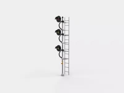 Railway Semaphore Signal 3D model
